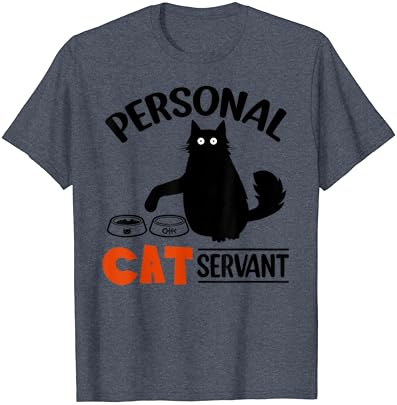 מצחיק שחור חתול אישי חתול משרת חולצה