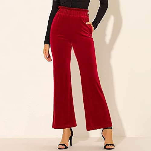 גבוהה מותן מכנסיים לנשים מתגנדר רחב רגל עסקים מקרית התלקח מכנסיים בתוספת גודל עבודת מכנסיים מכנסי טרנינג