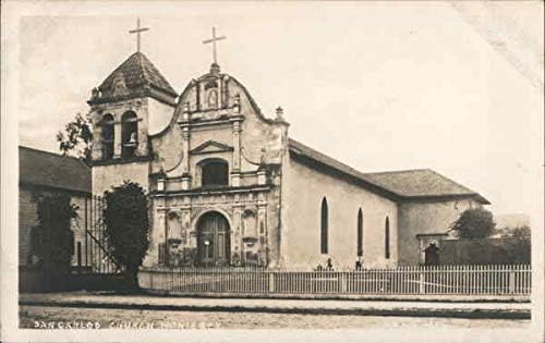 כנסיית סן קרלוס מונטריי, קליפורניה CA גלויה עתיקה מקורית