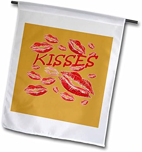 3רוז טאישה - אמנות וקטורית - נשיקות שפתון-כסה אותי בנשיקות-דגלים